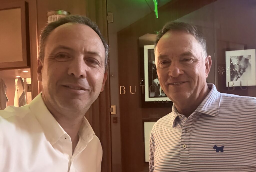 Tras la cena en The Butchers Club con Davis Love III